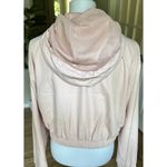 Forever 21 Active Jacket Blush Pink Hooded Zip Front Windbreaker Women's Large Photo 4
