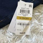 Style & Co . Mid rise tummy control boot leg jeans in Rinse indigo size 14 Short Photo 2