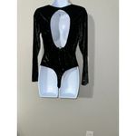 Victoria's Secret  DEEP V NECK BLACK VELVET LONG SLEEVE OPEN BACK BODYSUITSIZE M/L Photo 5