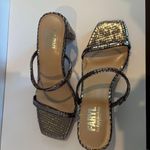 FARYL by Farylrobin Analisa Pewter Metallic Heeled Sandal Womens Size 7 Brown Photo 6