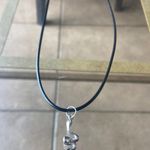 Handmade Y2K Gothic Punk PU leather Necklace ,Silver Snake pendant necklace , Grunge Photo 1