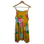 Old Navy  Womens Floral Sundress Sz XXL‎ Yellow Sleeveless Summer Tropical Beachy Photo 3