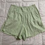 Abercrombie & Fitch Linen Mint Green Shorts Photo 0