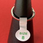 Bomb Party RBP2100 "The Sparkling Fish" Peach Quartz on Rhodium Size 8 Ring NWT Photo 2