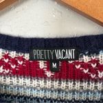 Modcloth Pretty Vacant Striped Christmas Sweater Wool Blend Medium Photo 1