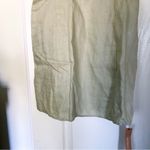 Reformation Dress Sawyer Linen Off-Shoulder Mini Green Dried Herbs 10 NWT Photo 2