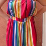 Forever 21 Strapless Striped Satin Palazzo Jumpsuit Photo 8