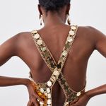 Karen Millen Mirrored Disc Ombre Color Mini Dress Photo 2