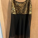 secret treasures  Leopard Print Sheer Slip Dress: Size Large Photo 6