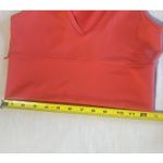 Lululemon  Orange Built‎ In Bra Tank Top V Neck Activewear Crop Size 4 Or 6 Photo 5