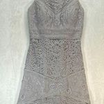 Sue Wong womens Size 8 Dress Nocturne Embellished Formal Gown Party Silver Gray Photo 0