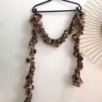 RARE Black Brown Y2K Cheetah animal Whimsygoth gothic tassel ruffle boho hippie indie Fairy scarf #festival #y2k Cottagecore Photo 1