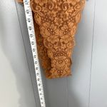 Free People NEW HAH Brown Sugar Cut to the Chase Lace V-neck Boho Bodysuit L Photo 4