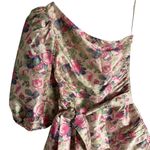 Love Shack Fancy  Altie Veiled Kiss Floral One Shoulder Puff Sleeve Mini Dress 4 Photo 5