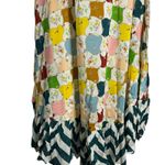 Alemais Everly Strapless Multicolor Quilt Print Whimsical Silk Maxi Gown Size 10 Photo 8