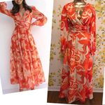 Long sleeve low V neck maxi dress size M Size M Photo 2