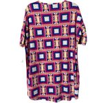 LuLaRoe Disney  small Irma loose knit tunic Donald Duck square pattern high low Photo 2