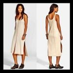Free People Tan Beige Hook & Eye Drop Needle Rib Venice Sleeveless Tunic Dress Photo 2