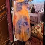 SheIn Pleated watercolor A-Line midi maxi Skirt Photo 6