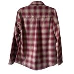 DIXXON Women’s Pueblo Flannel Shirt Plaid Burgundy Tan Large NWOT Red Photo 3