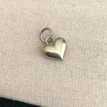 Vintage Silver Tone Mini Heart Pendant Photo 0
