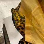 Dana Buchman Bright vintage 90’s yellow black leopard silk button front maxi dress taxi beep🚕 Photo 4