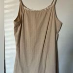 Heimish Cream trimmed Beige Women's Tank Top Size 2X Tan Photo 0