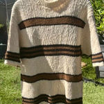 Jantzen Size Large  Short Sleeve Striped Sweater Photo 0