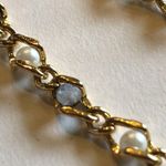 Gold Tone & White Black Ball Necklace & Bracelet Set Photo 6