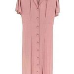 Monica Heart Vintage 80’s Womens Shoulder Pads Short Sleeve Shirt Dress Pink Siz Size 4 Photo 0