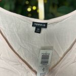 Torrid Peach Blush Short Sleeve Linen Fit and Flare Top NWT Size 00 M/L Photo 6