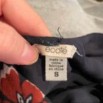 Ecote  Navy Blue Floral Bell Sleeve Mini Shift Dress Womens S Dark Moody Fall Photo 6