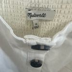 Madewell  Denim Square-Neck Sleeveless Mini Dress in Tile White Size 16 Photo 5