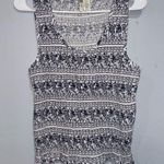 Japna  Black and White Ribbed Sleeveless Tank Top Photo 0