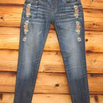 Driftwood NWT  Embroidered Dark Denim Skinny Jeans Photo 0