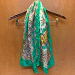 Vintage Silk Scarf Bundle, 3 Mixed Print, Multicolor Rectangle Scarves Photo 11