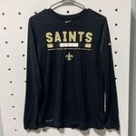 Nike  Saints Black Long Sleeve Shirt NFL Size L Photo 0