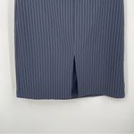 Banana Republic ‎ Pencil Skirt Size 4 Petite Navy Pinstripe Front Slit Photo 1