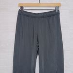 Adidas  Women's Black Mid Rise Straight Leg White 3 Stripe Track Pants size small Photo 3