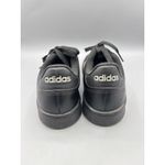 Adidas  Womens 7 Sneakers Black Gold Stripes Lace Up Shoes Casual Workout Gym Photo 2