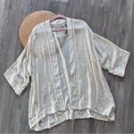 Soft Surroundings  ivory & gold sequin topper kimono 3/4 sleeves plus‎ size 1x Photo 2
