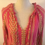 Anthropologie Maeve By  Dominique Tunic Dress Pink Yellow Bright Small Petite Photo 3