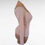 Willow Root Pink Ribbed Square Neck Long Sleeve Milkmaid Top Size S Romantic Photo 2