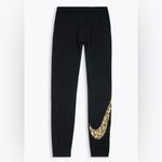 Nike  Sportswear Women’s Size Small Black Animal Print Logo‎ Leggings Photo 5