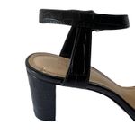 Nine West  Pixel City Black Block Heel Open Toe Ankle Buckle Strap Sandals Size 7 Photo 4