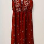 Boutique maxi dress floral size small rust Photo 1