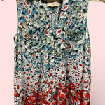 Anthropologie Cute boho Anthro Limited Edition 6 of 52 sleeveless floral blouse buttons Photo 0