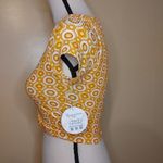 Jolie And Joy NWT Size Medium M Floral Crop Top Vibrant Bright Orange Red White Photo 7