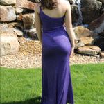 La Femme  Purple Sequin Prom Dress Photo 1