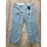 J.Crew Mid Rise Portia Pant in Italian Stretch Merino Wool Blend Blue Breeze 22 Photo 1